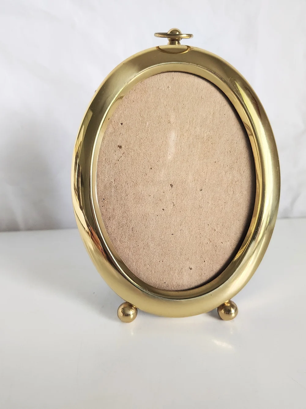 Vintage Brass Tabletop Wall Oval 3